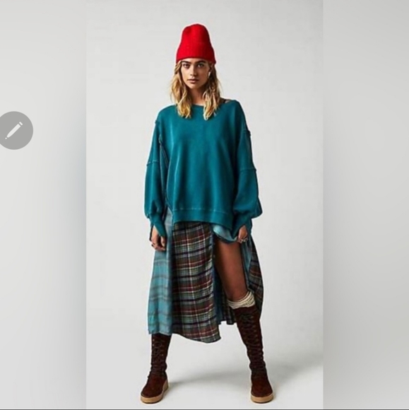 NWT FREE PEOPLE CAMDEN OVERSIZED PULLOVER SWEATSHIRT WE THE FREE - Picture 10 of 13